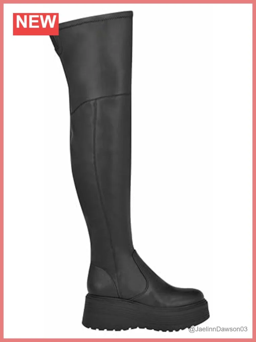 Nine West Geton Over The Knee Platform Boots Round Toe Casual